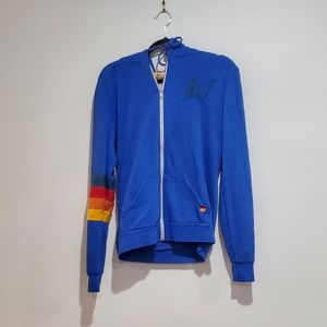 Aviator Nation Rainbow Stripe Hoody Medium